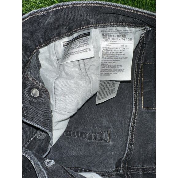 Vintage Levi's 501 Jeans Mens (Tag 33x30) Black Button Fly Straight Leg - Picture 7 of 13